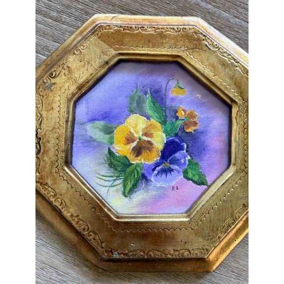 Vintage Original Painting Signed Floral Painting - Picture 2 of 4